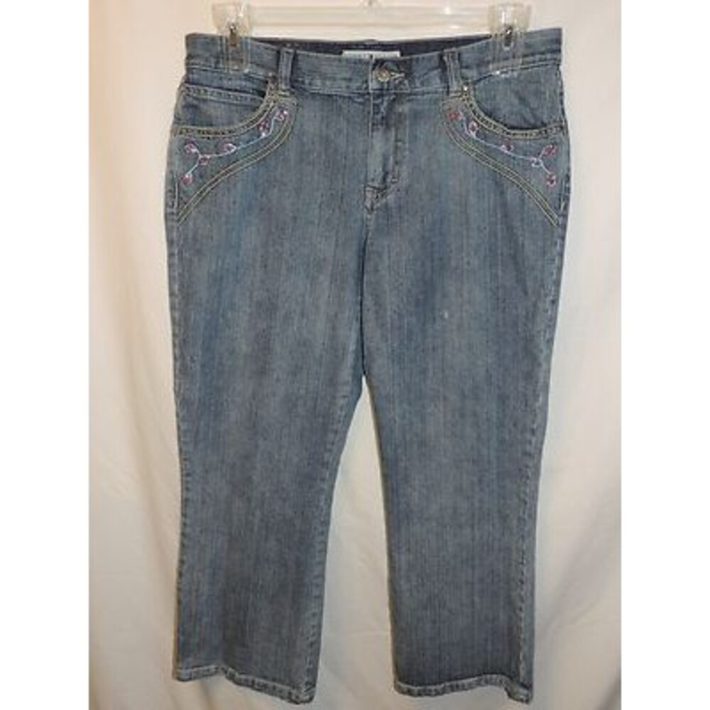 Tommy Hilfiger Womens Capri Jeans Size 12 Blue Stretch Denim 24 5 Inseam